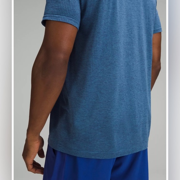 Lululemon Athletica Men’s Metal Vent Tech Short-Sleeve Shirt in Blue/Red Multi - Picture 4 of 9